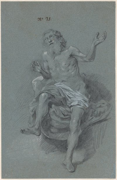 Sittende gammel mann av Govert Flinck (attributed to)