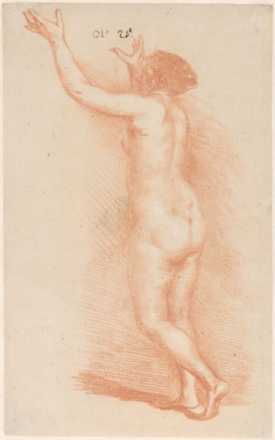 Stående kvinne med løftede armer av Govert Flinck (attributed to)