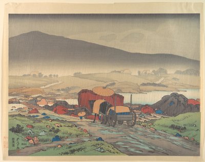 Regn på Yabakei av Goyo Hashiguchi