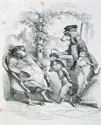 The Two Dogs and the Riffler Fox - av Grandville av Grandville
