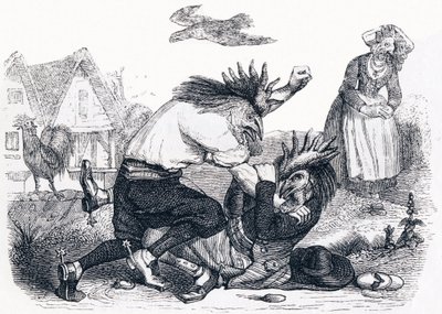 De to stekerne - Fables av La Fontaine av Grandville