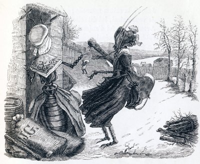 sikaden og mauren - Fabler av La Fontaine av Grandville