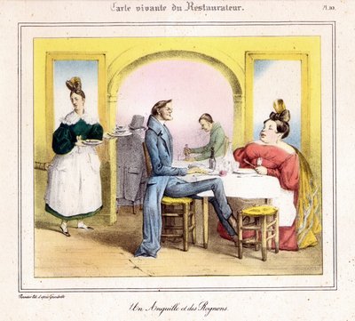 Restauratørens levekort: en ål og nyrer av Grandville