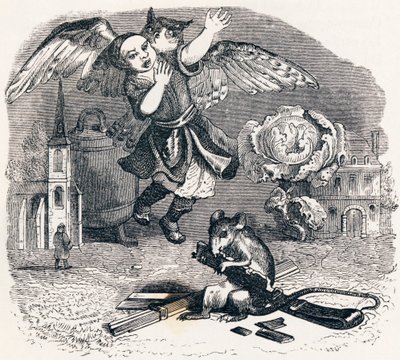 The Unfaithful Custodian - Fables av La Fontaine av Grandville