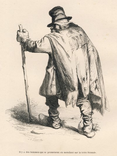 Tigger. Miniatyrbilder illustrert av JJ Granville. Gravering signert Caque i delen "Story of a Hare" skrevet av PJ Stahl i "Scener fra dyrenes private og offentlige liv". Paris, J. Hetzel og Paulin av Grandville