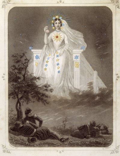 Stjerner: Kvinne som representerer "" La belle étoile"" - av Grandville av Grandville