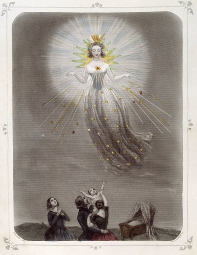Stjerner: Kvinne som representerer "" The Good Star"" - av Grandville av Grandville
