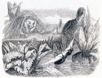 Duen og mauren - Fabler av La Fontaine av Grandville