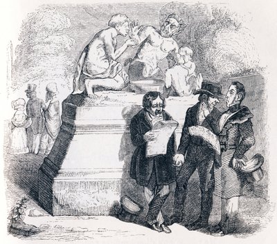 Satyren og den forbipasserende - Fabler av La Fontaine av Grandville