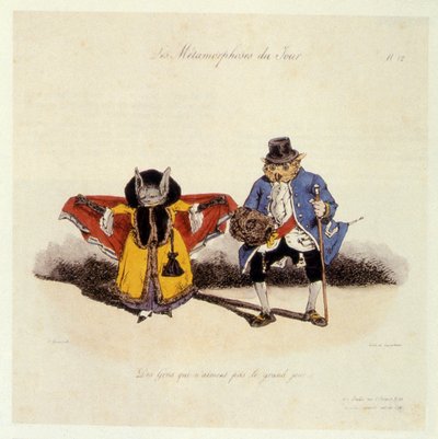 Folk som misliker den store dagen, 1854 av Grandville