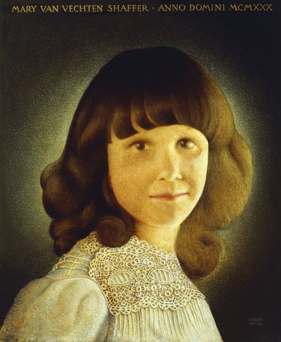 Portrett av Mary Van Vechten Schaffer, 1930 av Grant Wood