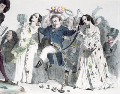 Karikatur av Honore de Balzac (1799–1850) av Granville