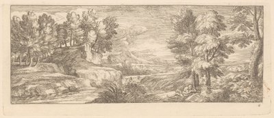 Elvelandskap med hvilende figurer Elvelandskap (serietittel) av Gérard Audran