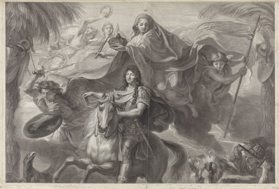 Allegorisk rytterportrett av Louis XIV, konge av Frankrike av Gérard Edelinck