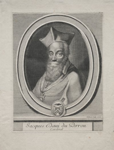 Kardinal Jacques Davey Duperron av Gérard Edelinck