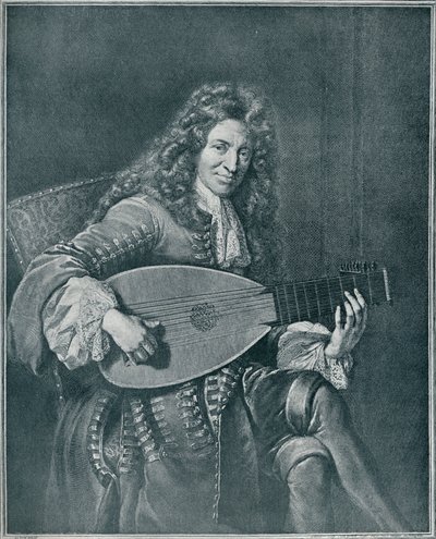 Charles Mouton, c1626-1710. Fransk lutenist og luttkomponist, 1909 av Gérard Edelinck