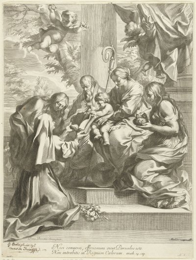 Saint Martina ved Marias føtter av Gérard Edelinck