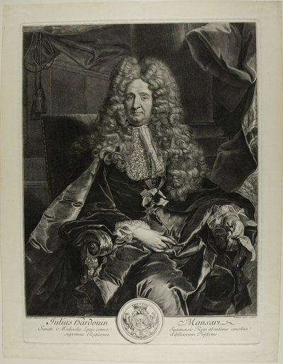 Jules Hardouin-Mansart av Gérard Edelinck