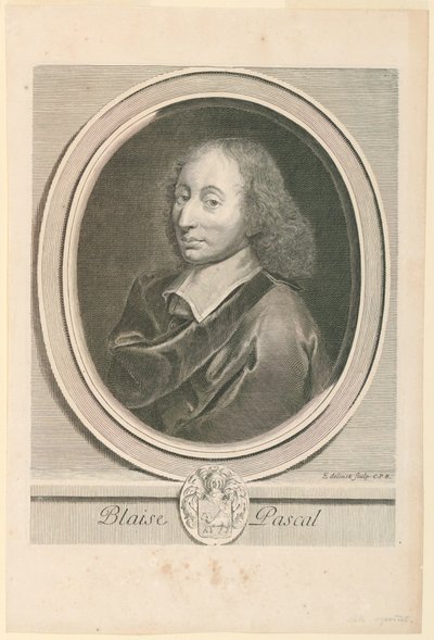 Portrett av Blaise Pascal (1623-1662) av Gérard Edelinck