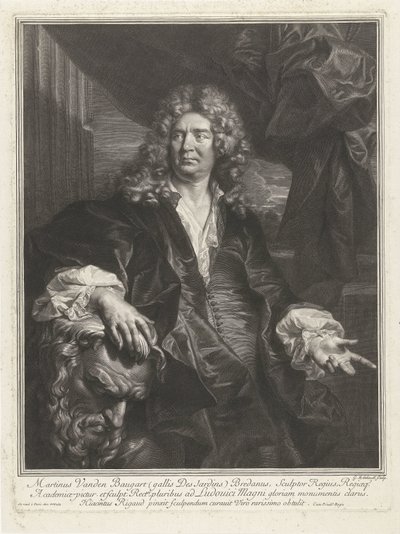 Portrett av Martin Desjardins Martinus Vanden Baugart (tittel på objekt) av Gérard Edelinck