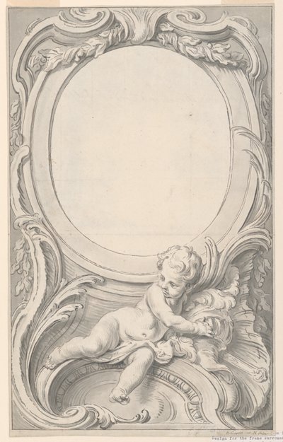 Design for ramme rundt portrettet av Francis Russell, andre jarl av Bedford av Gravelot