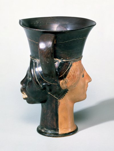 Attic Janiform Kantharos Cup, ca. 470 f.Kr. (keramikk) av Greek