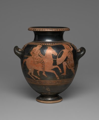 Attic rødfigur stamnos, 440-430 f.Kr. (keramikk) (se også 342002) av Greek