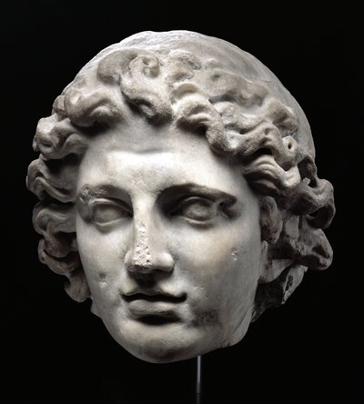 Kolossalt overhode for Alexander den store (356–323 f.Kr.) (marmor) av Greek