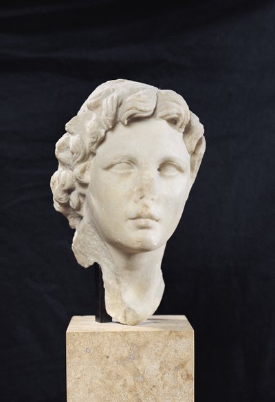 Leder av Alexander den store (356–323 f.Kr.) (marmor) av Greek