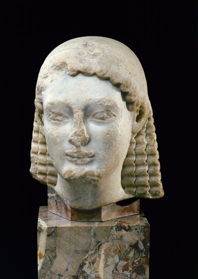 Leder for en Kouros, fra Athen, ca. 510 f.Kr. (marmor) av Greek