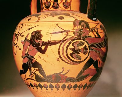 Heracles kjemper mot Geryon (keramikk) av Greek