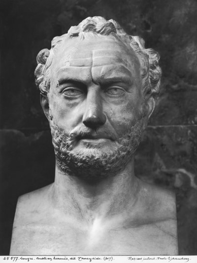 Herm av en mann, sies å være Thucydides (marmor) av Greek