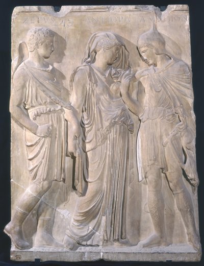 Orpheus, Eurydice og Hermes (marmor) av Greek