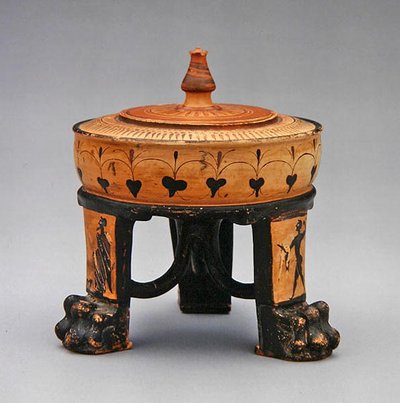 Tripod Exaleiptron, Boeotian School, ca. 500 f.Kr. (keramikk) av Greek