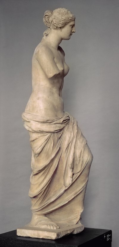 Venus de Milo, sidevisning, gresk, hellenistisk periode, ca. 100-130 f.Kr. (marmor) (for frontvisning se 14152) av Greek
