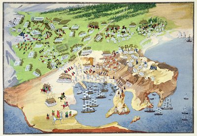 Slaget ved Pireus, fra billedhistorien til den greske uavhengighetskrigen av Greek School