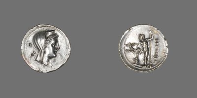 Drachm som viser nymfen amfitritt, 216-203 f.Kr av Greek School