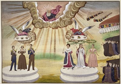 Bønner til gudene for frigjøring av Hellas, plate 1 fra Pictorial History of the Greek Independence War of General Makryjannis av Greek School