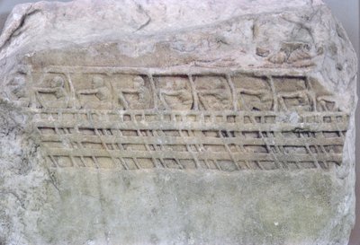 Relieff av en Trireme av Greek School