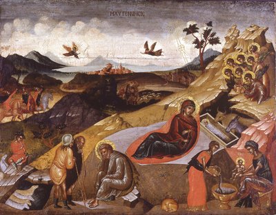 Kristi fødsel av Greek icon