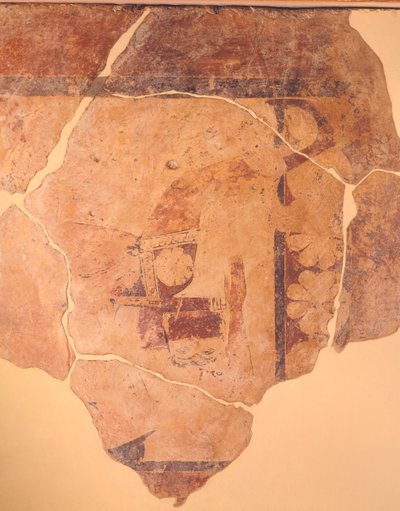 Perseus Hunter, freskomaleri fra metope av Temple C of Thermos, Hellas, gresk sivilisasjon, ca 630 f.Kr. av Greek School