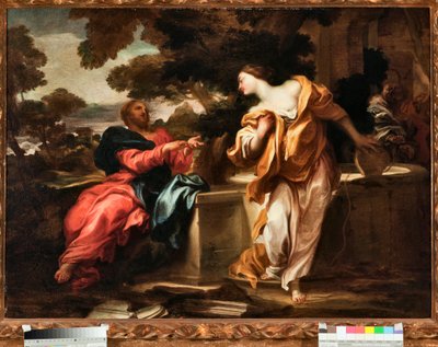 Kristus og den samaritanske kvinnen ved Jakobs brønn Maling av Gregorio de Ferrari (1647-1726), Genes, Musei di Strada Nuova (inv n PR 375) av Gregorio De Ferrari