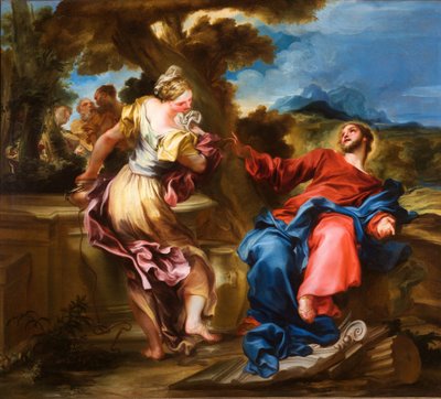 Kristus og den samaritanske kvinnen av Gregorio De Ferrari
