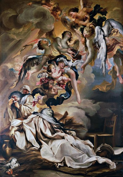 St Scholasticas død, av Gregorio de