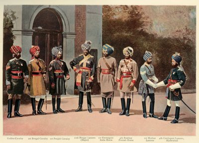 Typer indisk kavaleri, 1901. av Gregory and Co