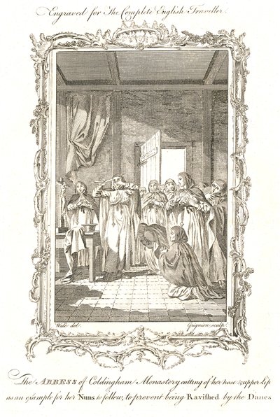 Abbedisse av Coldingham StAebbe den yngre semi-mytologiske abbedissen 870AD av Grignion