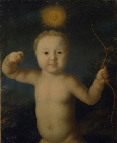 Portrett av Tsarevich Peter Petrovich av Russland 1715-1719 som Amor, 1772 av Grigori Dmitrievich Molchanov