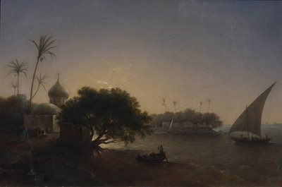 Utsikt over Nilen i Egypt, 1851 av Grigori Grigorevich Chernetsov