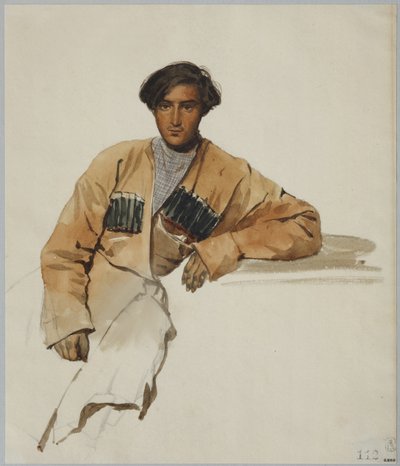 Portrett av Christophor Dmitrievich Sanikidze, 1841 av Grigori Grigorevich Gagarin
