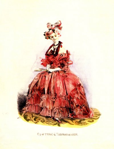 Portrett av grevinne Catherine von Tiesenhausen 1803-1888, 1830-årene av Grigori Grigorevich Gagarin